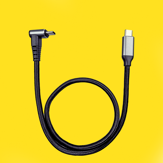 Elbow Cable - Braided, 50cm (20in), High-Speed 10Gbps, USB-C 3.2