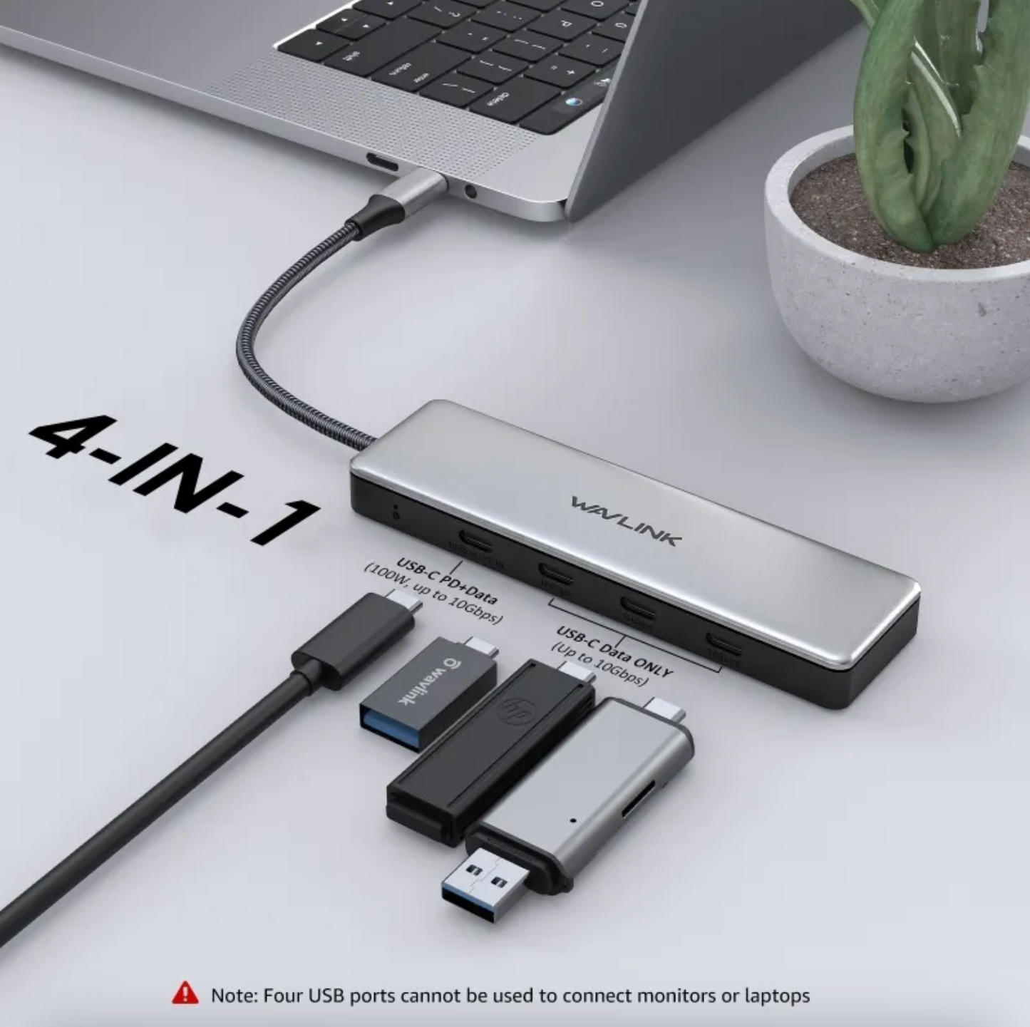 4 -in-1 USB-C Hub (10Gbps)